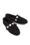 Black Plush Textured Soft Formed Practical Home Shoes with Single Strap Accessory