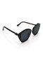 Black Bone Frame with Gold Metal Bridge Detail, Angular Shape Casual Sunglasses - 2