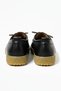 Black Leather Textured Comfortable Form Lace-Up Daily Orthopedic Sole Shoes - 3