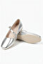 Silver Flexible Sole Comfortable Form Single Strap Accessory Detail Suitable for Daily Use Ballerinas