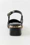 Black Pointed Toe Design Low Heel Comfortable Sling Back Open Back Heeled Shoes - 3