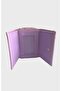 Lilac Textured Faux Leather Multi-Functional Mini Wallet with Zippered Compartment and Coin Pocket - 2