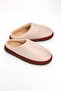 Beige Furry Textured Practical Design Daily Home Slippers with Embroidery Detail - 4