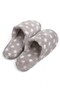 Gray Plush Textured Closed-Front Flexible Soft Winter House Slippers with Non-Slip Sole - 4