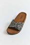 Black Stone Detailed Single Buckle Non-Slip Sole Home Slippers Suitable for Daily Use - 2