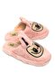Light Pink Soft Plush Textured Practical Design House Slippers with Ears and Figure Detail