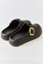 Black Closed-Front Single Buckle Non-Slip Sole Comfortable Slippers Suitable for Daily Use - 4