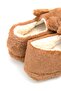 Brown Plush Textured Wool Inside, Non-Slip Sole, Soft Formed Daily Home Slippers - 3