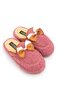 Dusty Rose Plush Textured Non-Slip Sole Daily Use House Slippers with Ribbon Accessories - 2