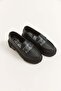 Black Flexible Sole Comfortable Form Casual Shoes with Silver Color Buckle Accessories - 2