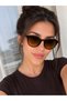 Brown Soft Bone Frame Retro Form Protective Sunglasses Suitable for Daily Use - 3