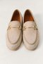 Mink Suede Textured Shiny Stone Embellished Gold Belt Detailed Easy-To-Wear Daily Loafer - 3