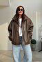 Leather Jacket with Hidden Pockets Vison - 2
