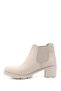 Women's Leather Thick Heeled Chelsea Boots - 6