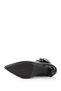 Woman's black zippered thin heeled boots - 6