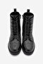 Women's Lace-Up and Zippered Double-Face Casual Boots Lidan Black - 7