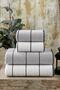 Valona 50 X 85 – 70 X140 cm Bath Towel Set of 4 |   Grey-Cream