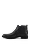 Men's Black Genuine Leather Zippered Boots - 5