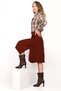 Women's Brown Pointed Toe Bellows Thin Heeled Boots - 4