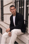 Black Men's Pocket Detailed Knitwear Jacket - 5