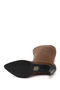 Women's Brown Suede Pointed Toe Thin Heeled Boots - 6