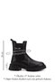 Women's Black Thick Sole Genuine Leather Chelsea Boots - 3