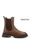 Women's Tan Floater Thick Sole Genuine Leather Chelsea Boots