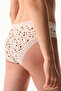 Cream Pink Comfortable Cotton Floral Slip Panties - 2