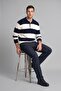Standard Fit Polo Collar Buttoned Color Block Knitwear Sweater Y4194Az22Wn - 6