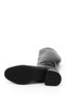 Women's Black Zippered Thick Heeled Boots - 6