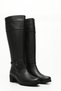 Black Floter Genuine Leather Round Toe Rubber Sole Heeled Zippered Women's Daily Boots Gd564 - 3