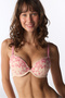 Light Pink Wow Floral Padded Push up Bra