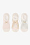 3 Pairs of Cotton Socks with Striped Bows Patterned Sneakers Socks