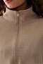 Beige Silky Touch Half-Zip Sweatshirt - 5