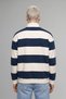 Boxy Fit High Neck Half Zipper Striped Sweatshirt C7045Ax25Au - 4