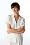 Off-White Sophia Satin Striped Short Sleeve Shirt Pants Pajama Set - 3