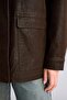 Regular Fit Polo Collar Zippered Pocket Faux Leather Coat H3754Ax26Au - 4