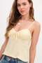 Linen Blended Strappy Tank Top A17137 - 5