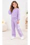 Girls' Black Side-Striped, Bow Detail Two-Piece Tracksuit Set 2-10 Years (lori kids) - 2
