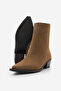 Women's Pointed Toe Cowboy Chunky Heel Western Boots Tahis Tan Suede - 8