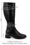 Women's Black Zippered Thick Heeled Boots - 3