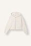 Cropped Fit Hooded Thick Zippered Sweatshirt Z7069Az23Wn - 5