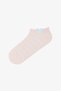 3 Pairs of Cotton Heart Patterned Striped Booties Socks - 2
