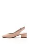 Ten Gön Genuine Leather Pointed Toe Short Thick Heeled Women's Summer Shoes 24173 - 5