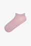 Black Claret Red Berry Polka Dot Patterned 5 Pairs of Booties Socks - 4