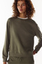 Khaki Oversize Crew Neck Sweatshirt - 3
