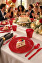 10-Piece Luxury Hard Plastic Party Birthday Presentation Invitation Engagement Promise Plate Cup Fork Spoon Knife Set - 3