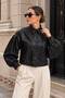 1031 Crop Leather Jacket - Black - 3
