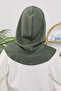 Women's Ready-To-Wear Bonnet with Winter Hood and Closure Feature, Khaki, B-89O - 8