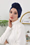 Winter Rose Cap, Navy Blue, B-21O - 5